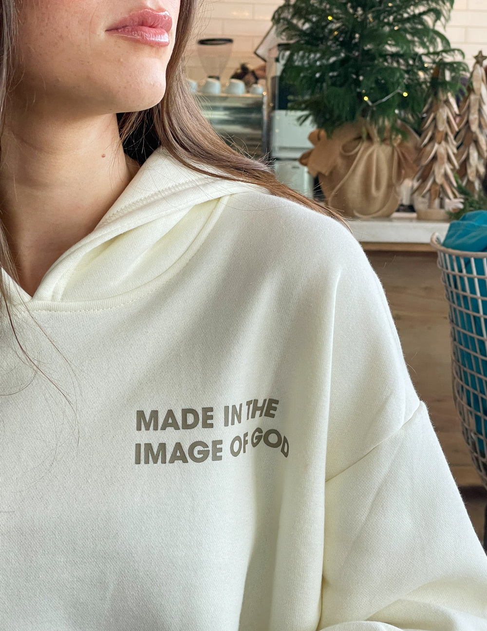 Elevated Faith Christian Hoodie with 'Made in the Image of God' Print on Soft Fabric