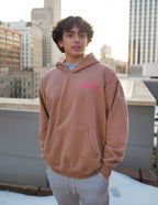 Elevated Faith Christian Hoodie in Brown with Front Pocket for Comfortable Wear