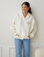 Elevated Faith Christian Hoodie in Cream with Made in the Image of God Text