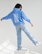 Blue Christian Hoodie by Elevated Faith featuring a stylish miracle graphic on the back