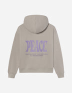 Elevated Faith Christian Hoodie in Light Gray with 'Peace' Graphic Print on the Back