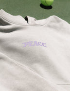 Elevated Faith Christian Hoodie in Light Gray with 'Peace' Graphic Design on Front
