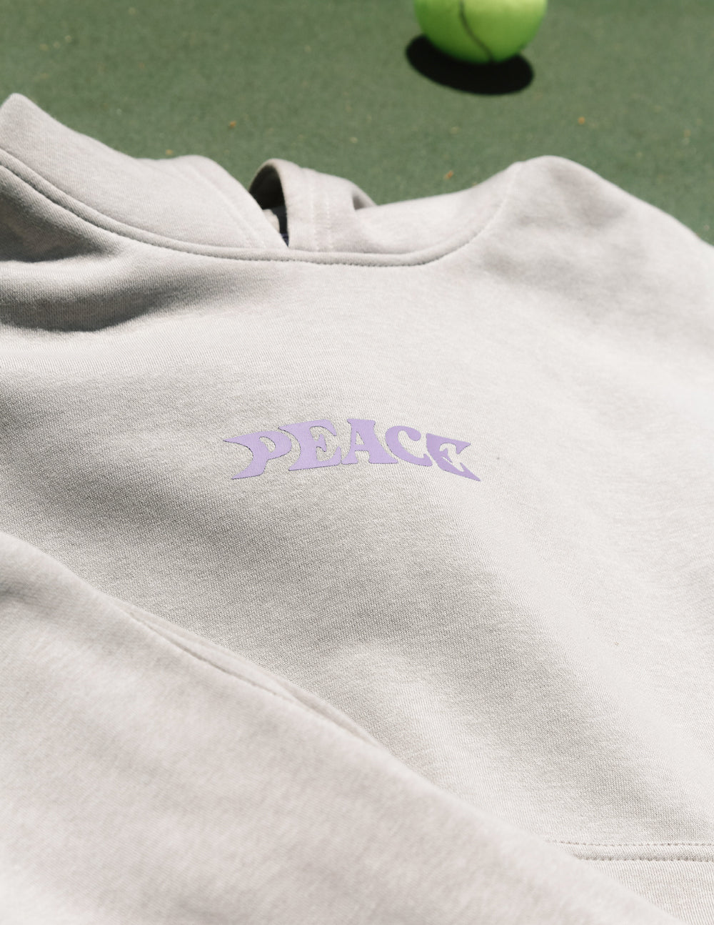 Elevated Faith Christian Hoodie in Light Gray with 'Peace' Graphic Design on Front
