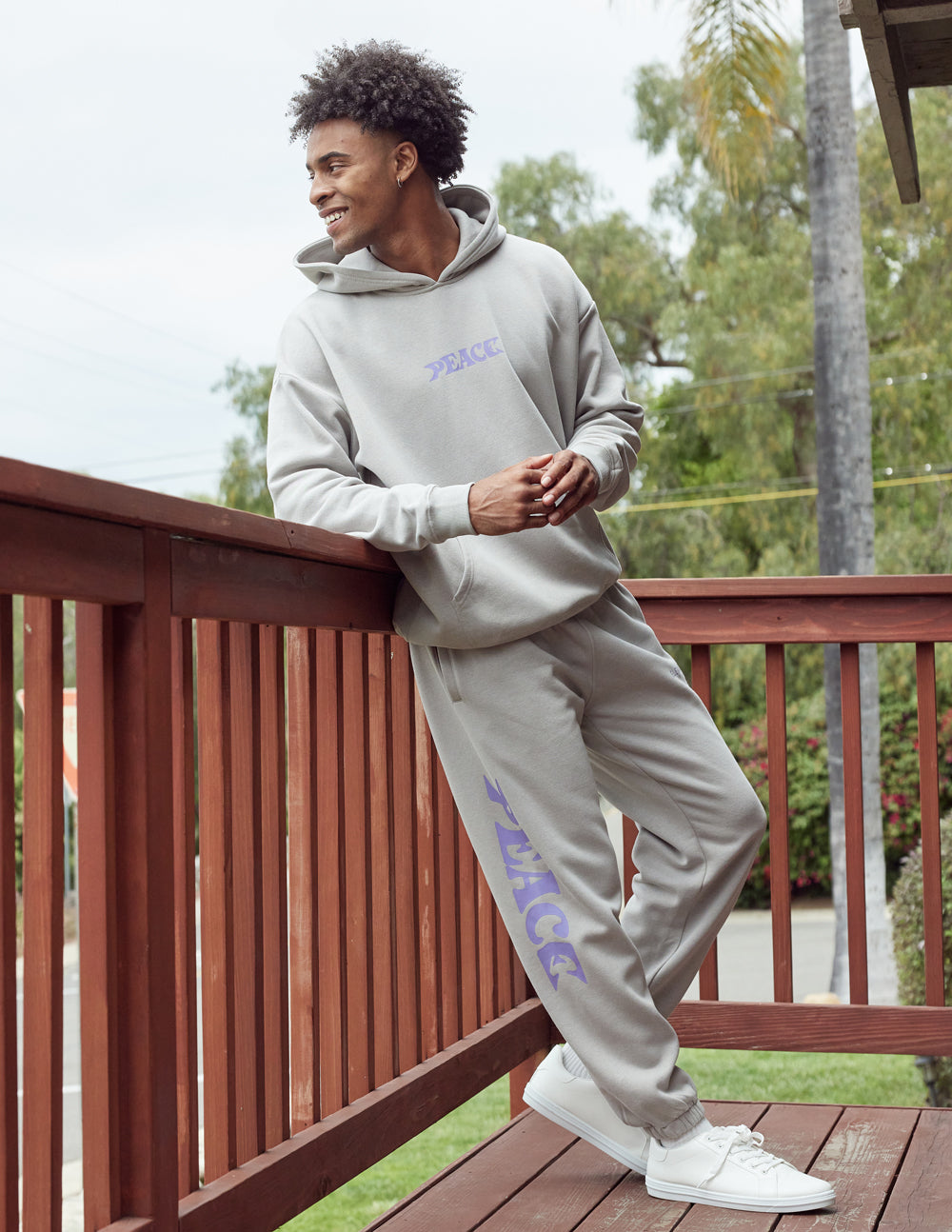 Elevated Faith Christian Hoodie in Gray with Peace Graphic, ideal for casual comfort and style