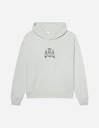 Elevated Faith Christian Hoodie in Light Gray with Front Pocket and Crown Logo Design