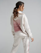 Elevated Faith Christian Hoodie in Cream with Inspirational Strength Graphic on Back