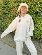 Comfortable Elevated Faith Christian Hoodie in light beige for casual wear and style