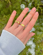 Gold Elevated Faith Ring with Bow Design, perfect for expressing faith through Christian Jewelry