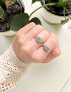 Elevated Faith Christian Jewelry Silver Rings on Hand with Positive Messages