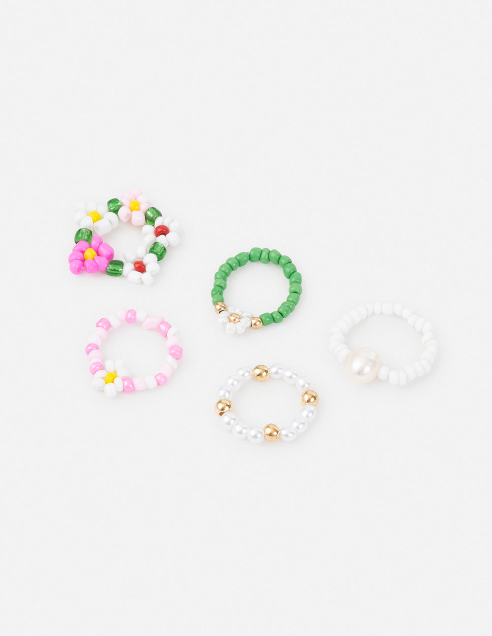 Set of colorful beaded rings from Elevated Faith, perfect for Christian Jewelry fans