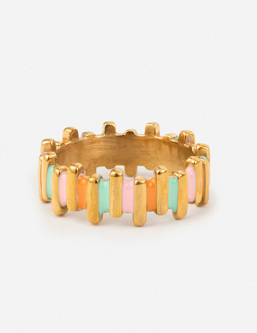 Elevated Faith Gold Ring with Colorful Beads, Perfect Christian Jewelry for Everyday Wear