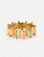 Elevated Faith Gold Ring with Colorful Beads, Perfect Christian Jewelry for Everyday Wear