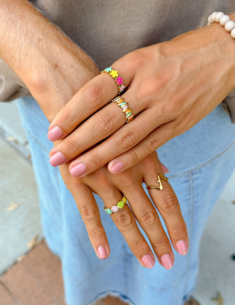 Stylish Elevated Faith rings showcasing colorful designs, perfect for unique Christian jewelry