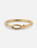 Gold Fish Symbol Ring from Elevated Faith, a unique piece of Christian Jewelry