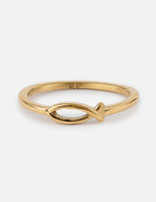 Gold Fish Symbol Ring from Elevated Faith, a unique piece of Christian Jewelry