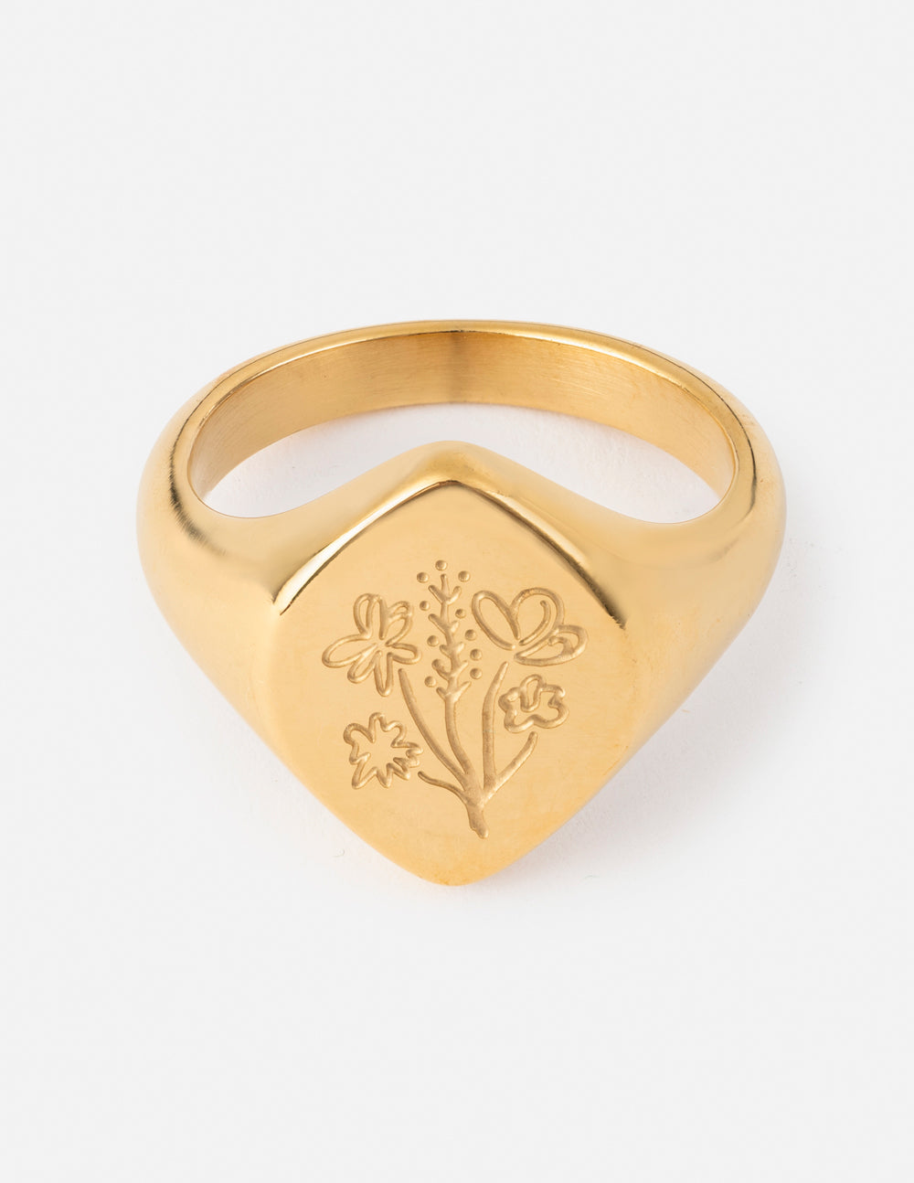 Elevated Faith Gold Floral Design Ring, perfect for Christian Jewelry enthusiasts