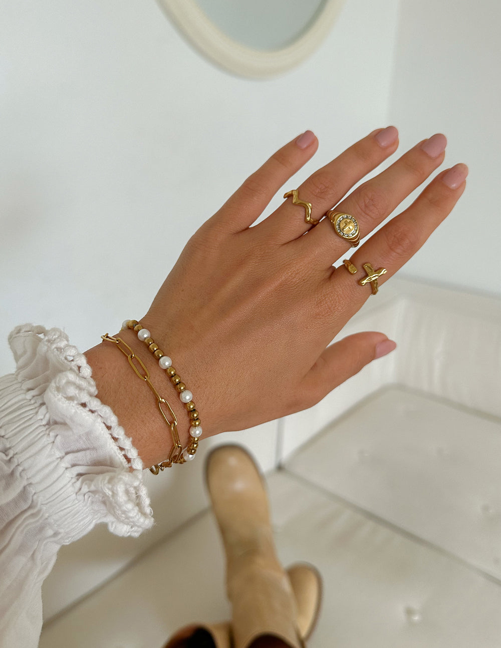 Elevated Faith Gold Christian Jewelry Ring with Unique Design, Perfect for Faith-Inspired Style