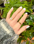 Elevated Faith Christian Jewelry Heart Shaped Ring in Gold Stylishly Worn on a Hand