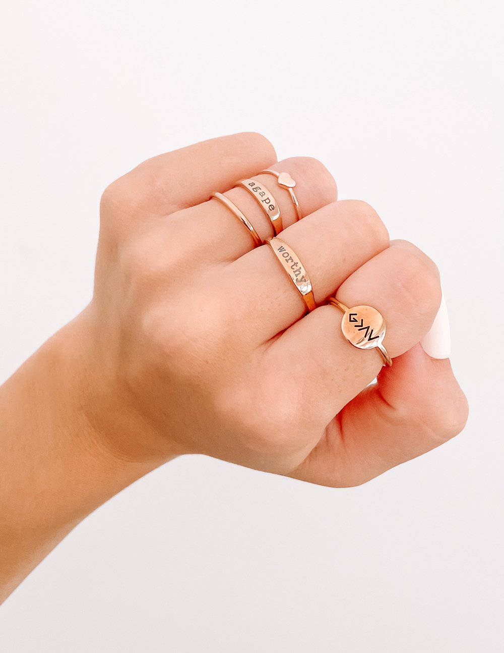 Elevated Faith Christian Jewelry Ring Set Featuring Gold and Inspirational Designs