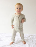 Elevated Faith Christian Kids Apparel Onesie in Soft Green with Zipper Closure for Toddlers