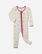 Elevated Faith Christian Kids Apparel Onesie with Colorful Sailboat Pattern and Snaps