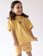 Elevated Faith Kids T-Shirt in yellow with butterfly design, perfect Christian Kids Apparel