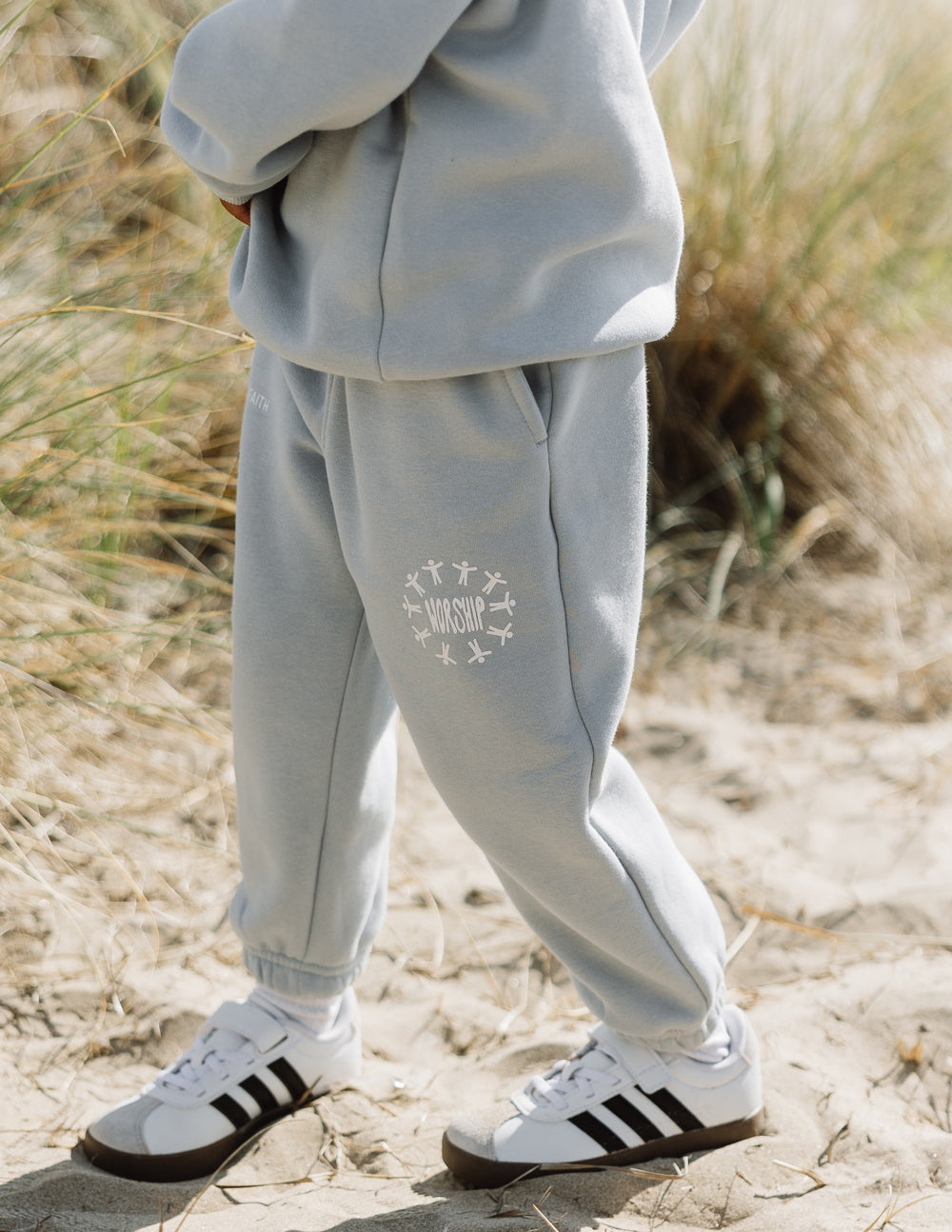 Elevated Faith Kids Sweatpant in Light Blue, Perfect for Christian Kids Apparel with Comfortable Fit