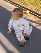 Gray Elevated Faith Kids Hoodie featuring colorful graphics, perfect Christian Kids Apparel for children