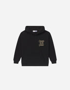 Elevated Faith Kids Hoodie in Black with 'Created by the Creator' print for Christian Kids Apparel
