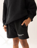 Elevated Faith Black Kids Shorts with Pocket, part of Christian Kids Apparel collection