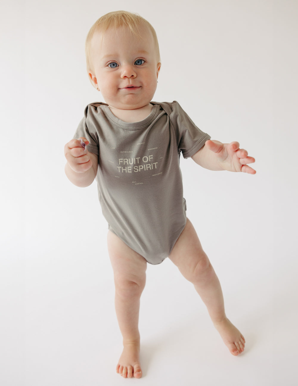 Elevated Faith Christian Kids Apparel Onesie with 'Fruit of the Spirit' Text for Infants