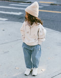 Elevated Faith Kids Jacket in Soft Cream with Floral Design for Christian Kids Apparel