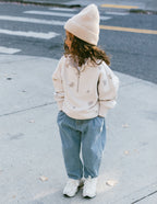 Elevated Faith Kids Jacket in Soft Cream with Floral Design for Christian Kids Apparel