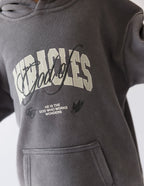 Elevated Faith Kids Hoodie in Gray with Miracles Graphic for Christian Kids Apparel
