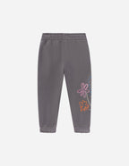 Gray Kids Sweatpant with Colorful Flower Designs from Elevated Faith for Christian Kids Apparel