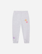 Light gray kids sweatpants with playful illustrations, part of Christian Kids Apparel by Elevated Faith