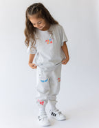 Elevated Faith Kids T-Shirt in Gray featuring colorful graphics for Christian Kids Apparel