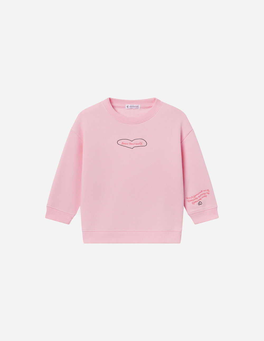 Elevated Faith Pink Kids Crewneck Sweatshirt in Soft Fabric for Christian Kids Apparel