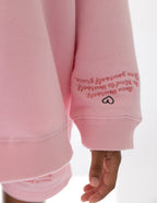 Elevated Faith Kids Crewneck in Pink Featuring Inspirational Text, Perfect Christian Kids Apparel