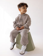 Elevated Faith Kids Sweatpant in Beige with Spirit of God design, perfect for Christian Kids Apparel