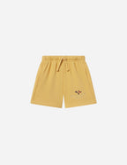 Yellow Kids Shorts by Elevated Faith featuring an embroidered design, perfect for Christian Kids Apparel