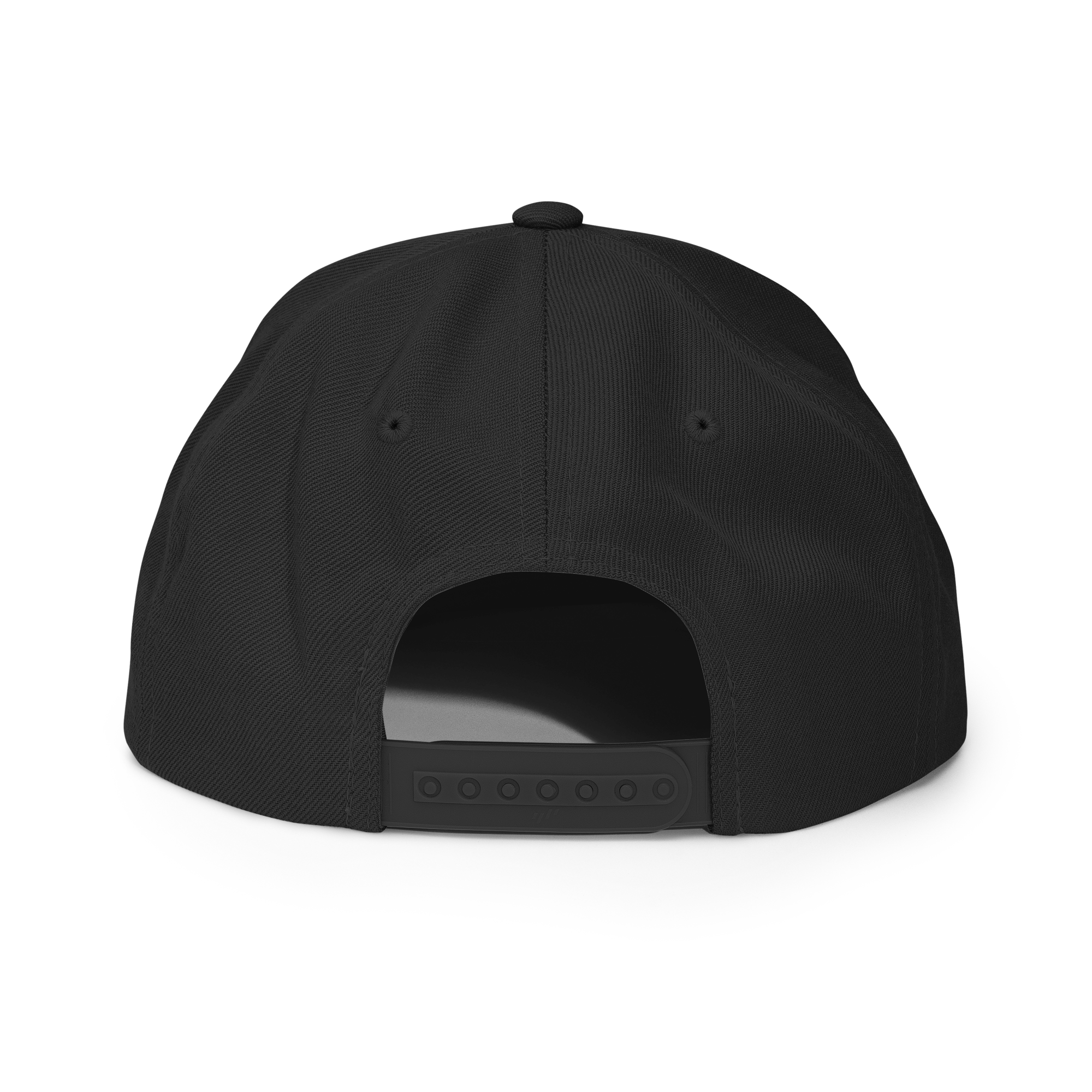 Black snapback cap from RepThe1 Apparel featuring a comfortable fit, ideal for casual wear
