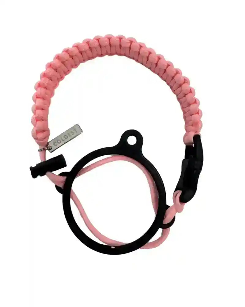COLDEST paracord handle for wide mouth water bottles in Glowie Pink