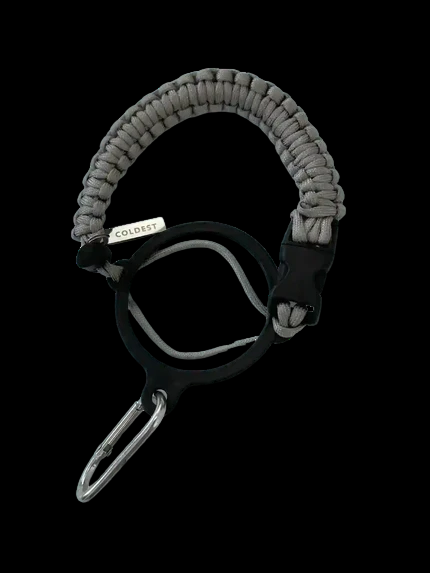 COLDEST paracord handle for wide mouth water bottles in Silver Ice