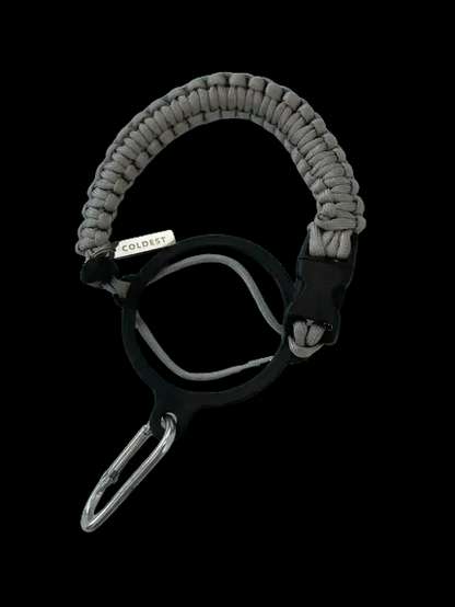COLDEST paracord handle for wide mouth water bottles in Silver Ice