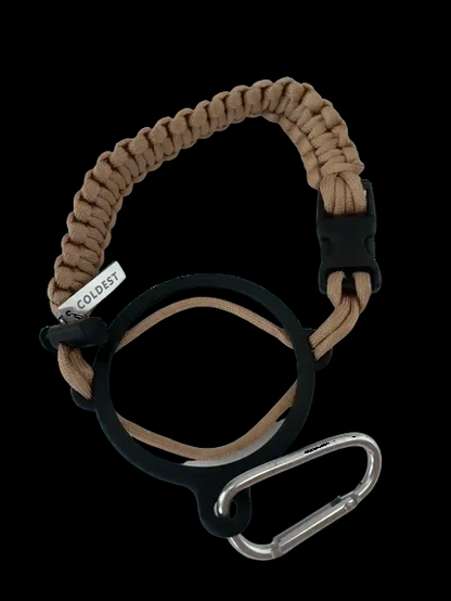COLDEST paracord handle for wide mouth water bottles in Golden Crown