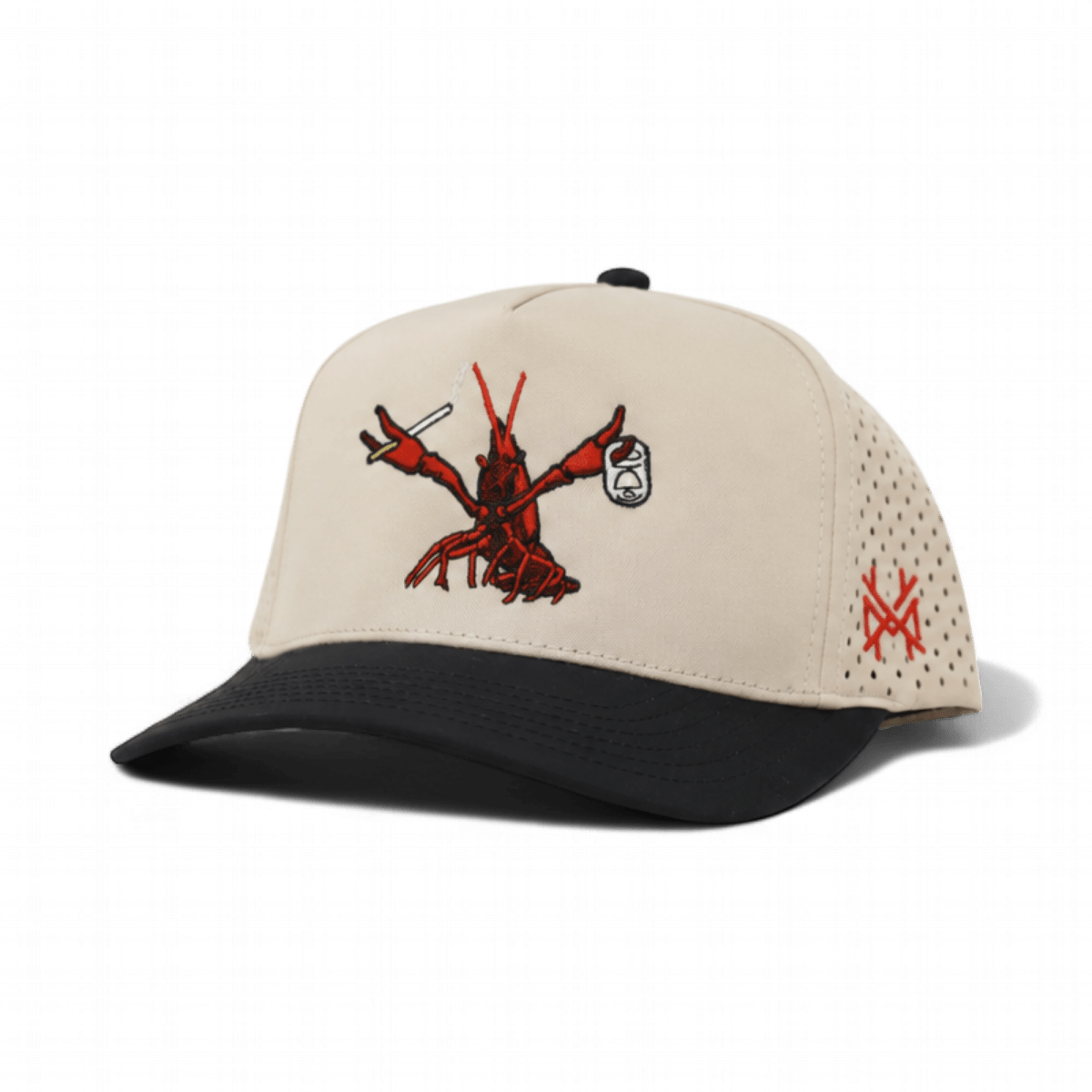 Crawdaddy Funny Embroidered Snapback Hat in Performance Black/Natural – Ivy + Cloth