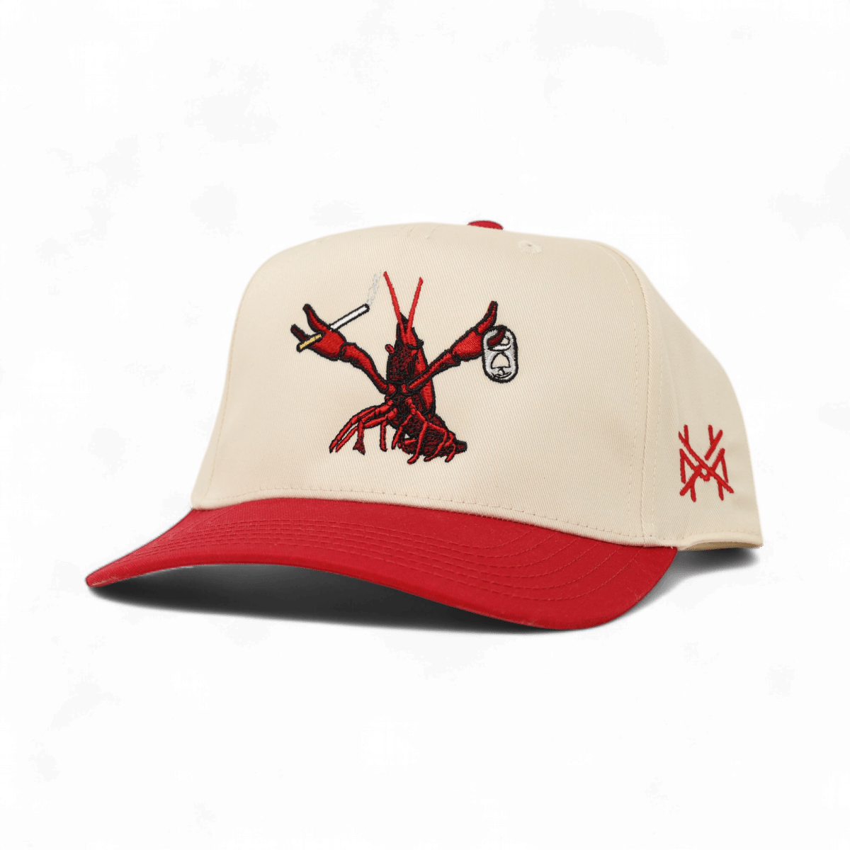 Crawdaddy Funny Embroidered Snapback Hat in Retro Red/Natural – Ivy + Cloth