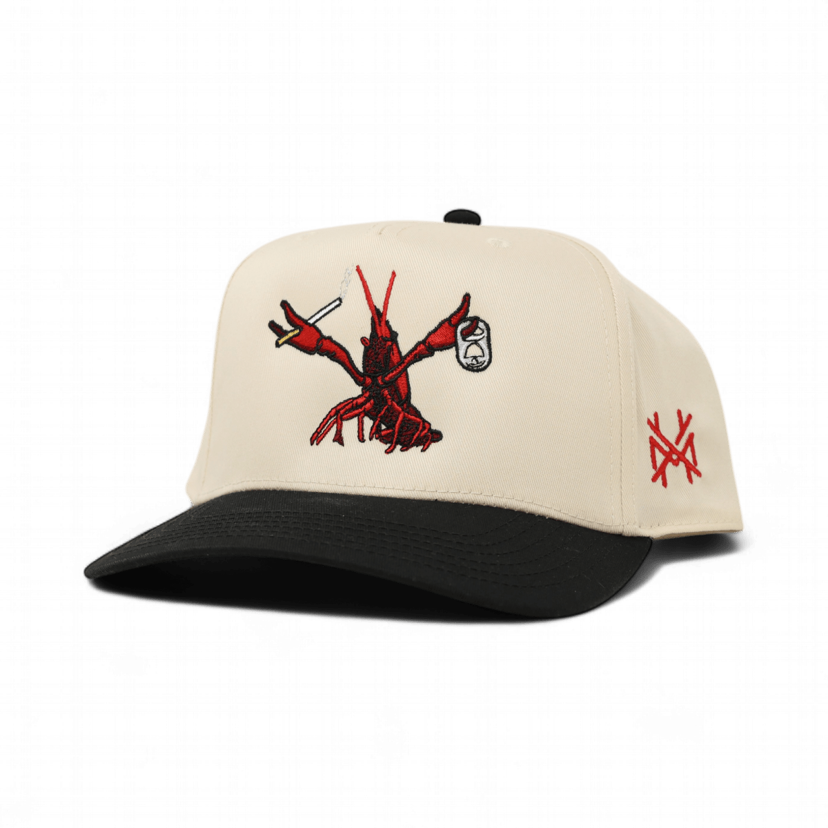 Crawdaddy Funny Embroidered Snapback Hat in Retro Black/Natural – Ivy + Cloth