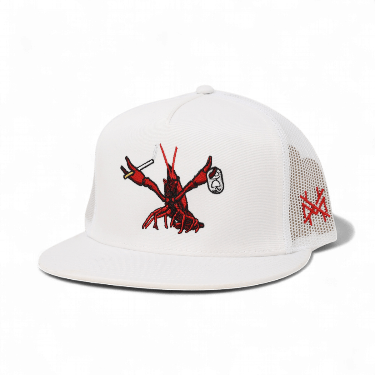 Crawdaddy Funny Embroidered Snapback Hat in Flat Bill White – Ivy + Cloth